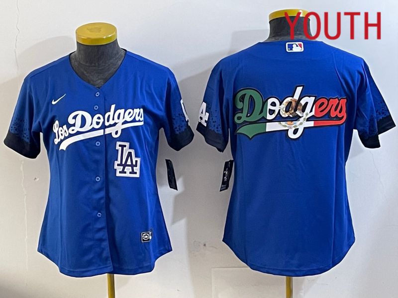 Youth Los Angeles Dodgers blank 2024 blue jersey 20241122301